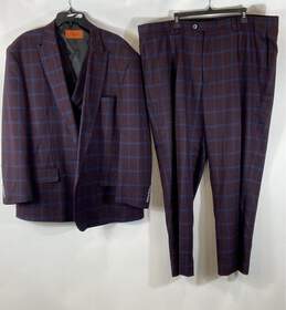 Statement Multicolor Plaid Suit Set - Size 52L
