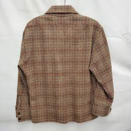 VTG Pendleton MN's 100% Virgin Wool Brown Plaid Button Long Sleeve Shirt Size M alternative image