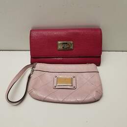 Guess Assorted Pink Leather Wallets Set of 2