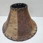 VTG. Leather & Faux Fur Lamp Shade Approx. 18in. Dia X 11 in. Mexico image number 1