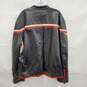 Wilson's MN's Genuine Leather Black Striped Biker Jacket Size XL image number 2