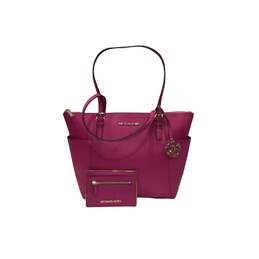 Bright Pink Leather Handbag/Card Holder