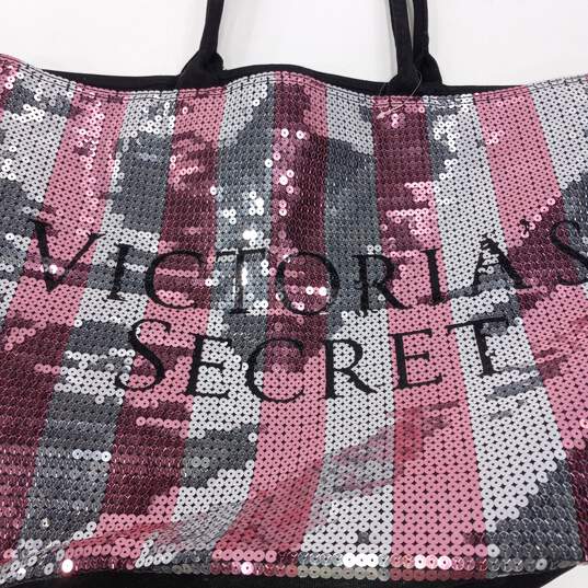 Women's Victoria's Secret White and Pink Sequenced bag image number 5