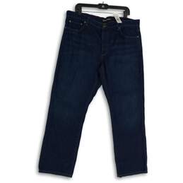 NWT L.L. Bean Mens Blue Denim 5-Pocket Design Straight Leg Jeans Size 38X29