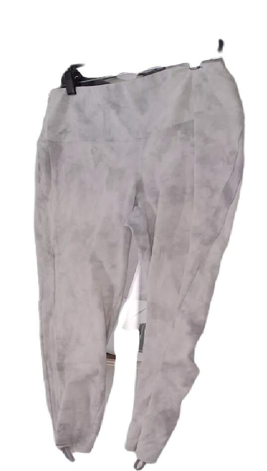 Womens Gray Tie Dye Elastic Waist Pull On Legging Pants Size 2 image number 2