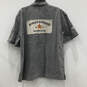 Mens Gray Spread Collar Short Sleeve Flap Pocket Button-Up Shirt Size XL image number 2