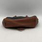 Chaps Womens Black Brown Leather Zipper Inner Pocket Top Handle Handbag image number 4