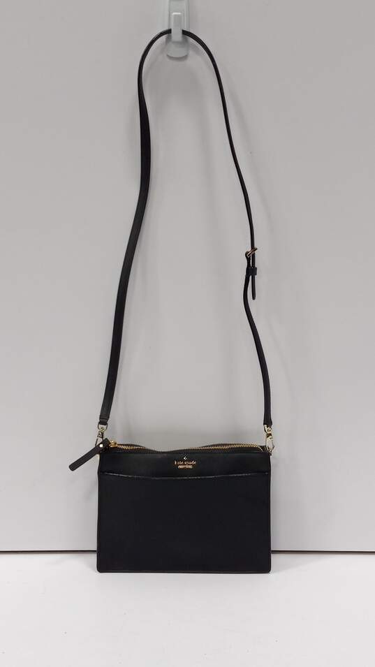 Kate Spade Black Cross-Grain Leather Crossbody/Shoulder Bag image number 1
