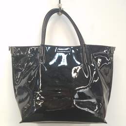 Armani Exchange Patent Tote Bag Black