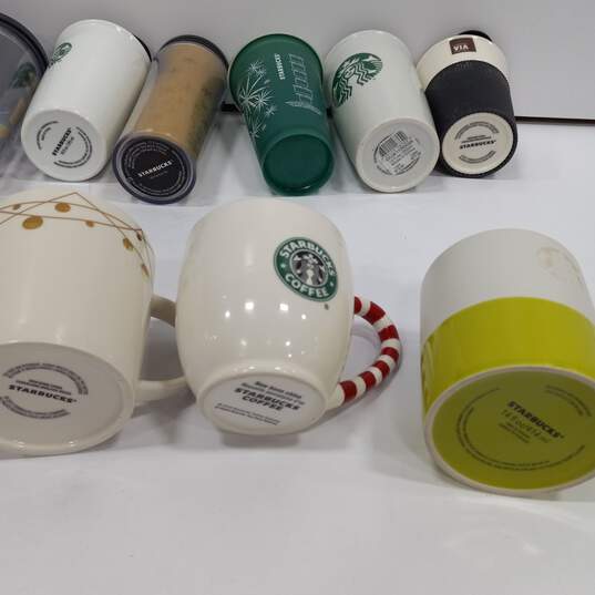 Bundle Of 12 Different Size, Color And Design Starbucks Coffee Cups image number 5