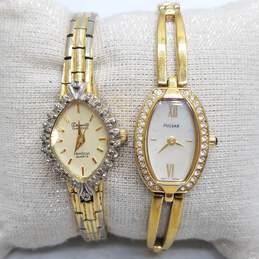 Pulsar and Armitron Diamond Bezel Ladies Vintage Watch Collection alternative image