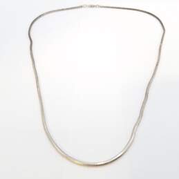 Sterling Silver Snake Roll 19in Chain Necklace 14.4g
