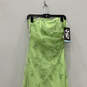 NWT Womens Green Glitter Strapless Back Zip Long Maxi Dress Size 5/6 image number 3