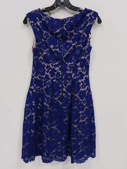 Vince Camuto Women's Blue Sleeveless Floral Lace Dress Size 2 alternative image