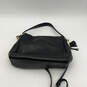 Womens Black Leather Tassel Outer Pockets Adjustable Strap Crossbody Bag image number 2