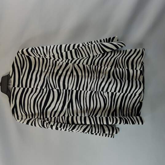 Talbots Women Zebra Print Jacket 12 image number 2