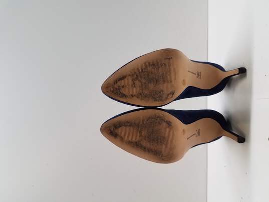 INC International Concepts Blue Suede Heels Women's Size 8.5 image number 5