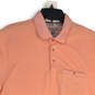 Mens Peach Spread Collar Short Sleeve Polo Shirt Size 5 image number 3