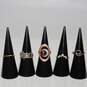 Assortment of 5 Sterling Silver, Vermeil, & Rose Gold Plated Rings (Sizes 4 - 7) - 15.0g image number 1