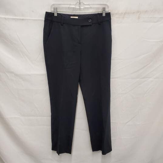 NWT Kate Spade New York WM's Black Pleated Straight Leg Dress Pants Size 4 image number 1
