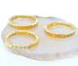 (3) Kate Spade Gold Tone Cubic Zirconia Stacking Rings 5.0g image number 3