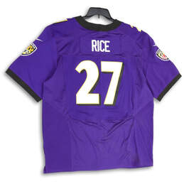 NWT Mens Purple Black Baltimore Ravens Ray Rice # 27 NFL Jersey Size 60 alternative image