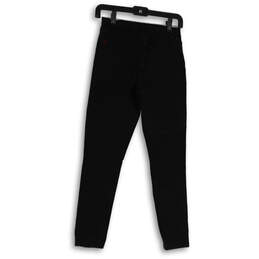 Womens Black Denim Dark Wash Pockets Stretch Comfort Skinny Leg Jeans Sz 26 alternative image