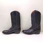 CLB Lucchese 2000 Black Leather Western Cowboy Boots Size 8.5E image number 3