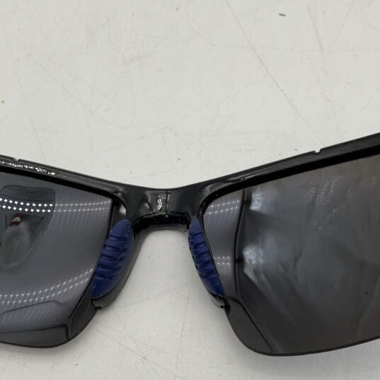 Mens Blue Polarized Sports Half Frame Cycling Wrap Sunglasses image number 3