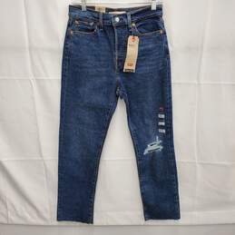 NWT Levi Strauss WM's Blue Denim Wedgie Straight Jeans Size 28 x 28