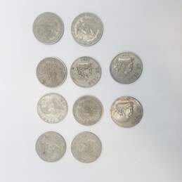 Circa 1970 Un Peso Mexico Coin Bundle 10 Pcs 89.0g