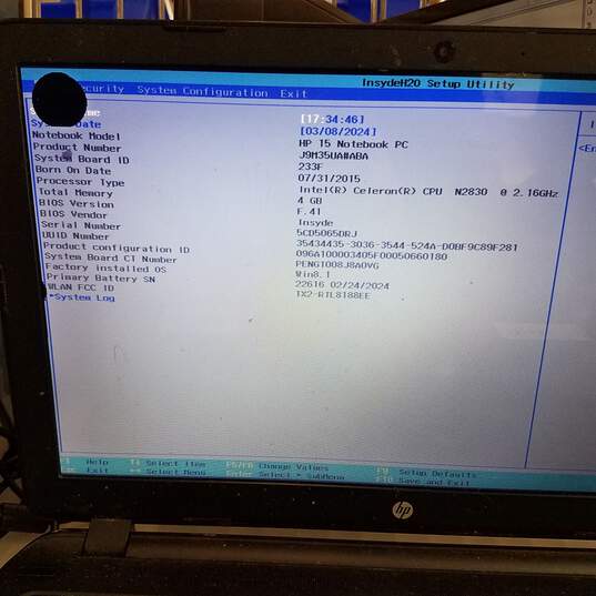 HP Laptop 15in Intel Celeron N2830 CPU 4GB RAM 500GB HDD image number 9