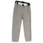 Womens Gray Flat Front Slash Pocket Straight Leg Ankle Pants Size 4 image number 1