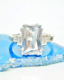 10k White Gold Spinel 5 Stone Engagement Ring 3.6g