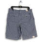 NWT Mens Blue Plaid Slash Pocket Bermuda Shorts Size 33W image number 2