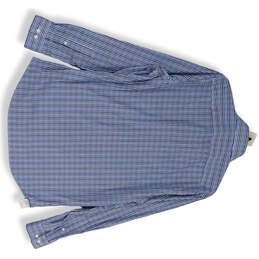 Womens Blue Plaid Slim Fit Stretch Button-Up Shirt Size 15.5 31/33 Medium alternative image