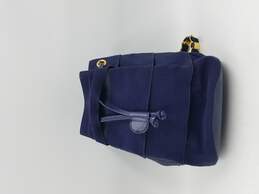 Salvatore Ferragamo Blue/Gld Mini Chain Backpack