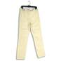 NWT Womens White Velveteen High Rise 5-Pocket Design Straight Leg Jeans Size 8 image number 2