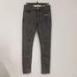 Womens Black Coin Pockets Stone Wash Mid Rise Denim Skinny Jeans Size 27 image number 1