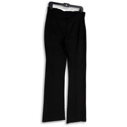 Womens Black Flat Front Stretch Pull-On Straight Leg Dress Pants Size M alternative image