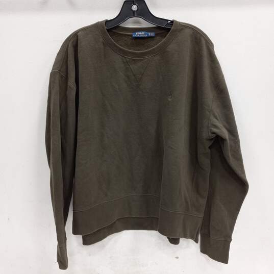 Polo Ralph Lauren Men's Green LS Pullover Sweatshirt Size XL image number 1