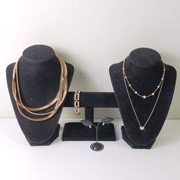 Set of Assorted Gold Tone Costume Jewelry