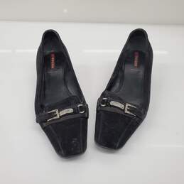 Prada Women's Black Suede Kitten Heels Size 8.5 AUTHENTICATED alternative image