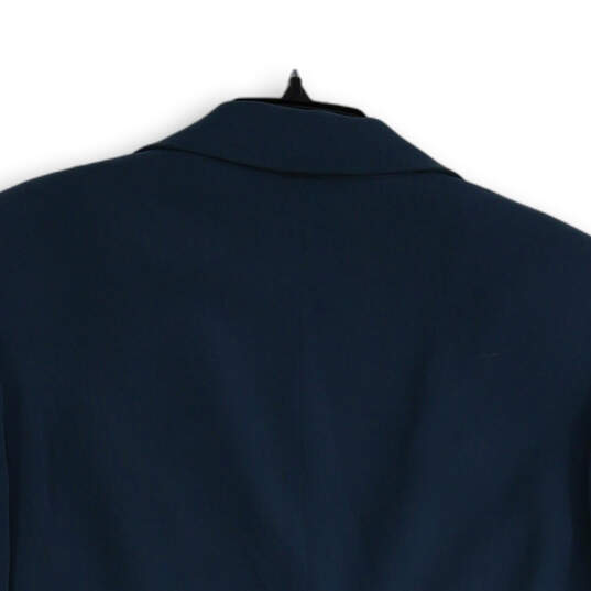 Womens Blue Long Sleeve Notch Lapel Flap Pocket Two Button Blazer Size 16W image number 4