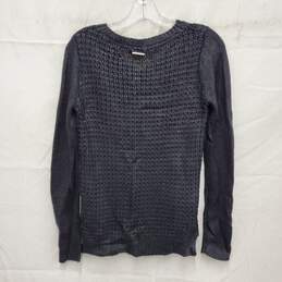 Ellus Tricot WM's 100% Acrylic Black Knit V-Neck Sweater Size S/P alternative image