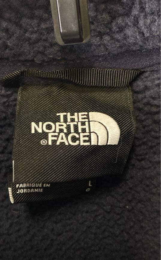 The North Face Women Blue Quarter Fleece Sweater L image number 3