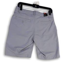 NWT Womens Gray Flat Front Pockets Stretch Regular Fit Chino Shorts Size 8 alternative image