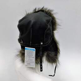 NAFA Fur Accessory Fox Hat Russian Ushanka Cossack Trapper Leather W/ Tags alternative image