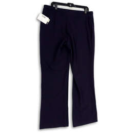 NWT Womens Blue Elastic Waist Stretch Pull-On Wide Leg Ankle Pants Size 14 alternative image