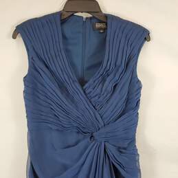Adrianna Papell Women's Blue Sleeveless Dress SZ S alternative image